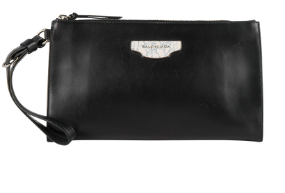 Marble Logo Clutch, front view